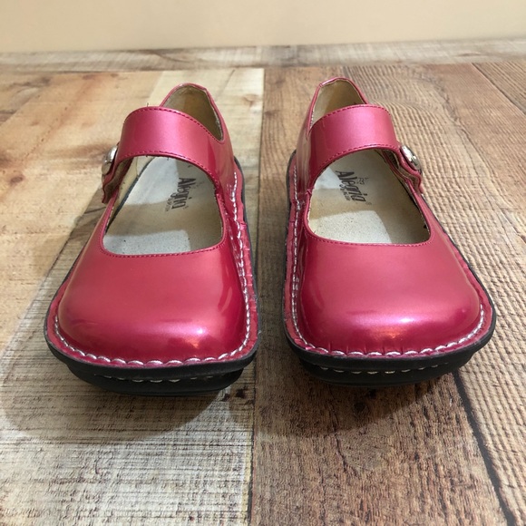 ALEGRIA Pink Mary Jane Clogs Breast Cancer EUC 35 - Picture 2 of 10